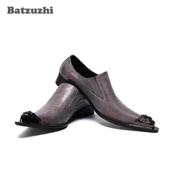Batzuzhi / Luksuzna Muške cipele ručne izrade, Službeni Kožne Modeliranje cipele s oštrim željeznim vrhom, Zapatos Hombre, Gospodo Večernje Poslovne cipele