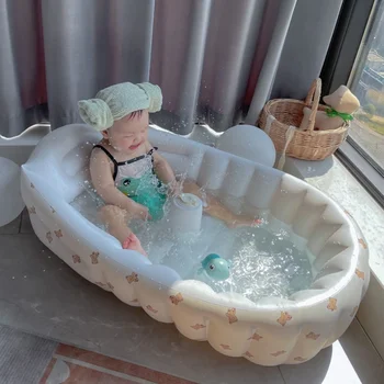 Beba kupka za kupanje novorođenčadi Inflatable sklopivi prijenosni krevetić za malu djecu Proizvode za tuširanje u bazenu