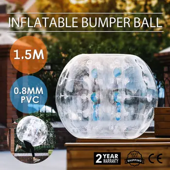 Besplatna dostava na napuhavanje nogometne lopte s plikovima 1,5 m 0,8 mm PVC branik loptu Ljudski hrčak loptu-čekić loptu za odrasle promjera 5 stopa (1,5 m)