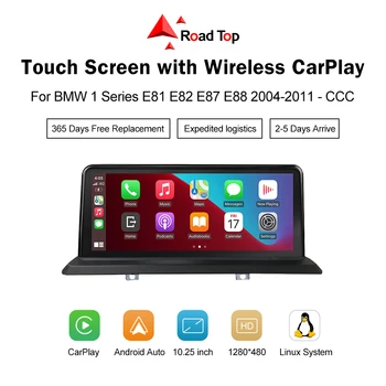 Bežični Apple CarPlay Android Auto Auto Media Za BMW 1 Serije E81 E82 E87 E88 Glavna Jedinica 10,25 inčni Zaslon Osjetljiv na dodir stražnja Kamera