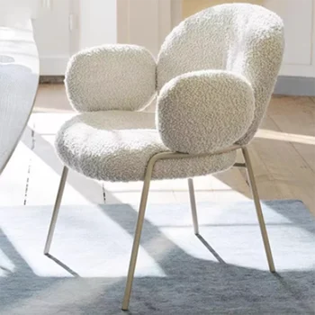 Blagovaona stolice u skandinavskom stilu, moderni mobilni Elegantne stolice za spavaće sobe, kuhinja naglasak, fotelja za odmor, uredski pribor, vrtni namještaj Para Hogar