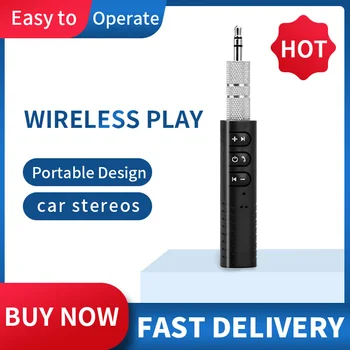 Bluetooth handsfree kit za auto 3,5 mm Aux priključak, Bluetooth glazbeni MP3 аудиоадаптер prijemnik slušalice дропшиппинг 2020