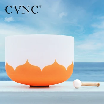 CVNC 12 Inča Kristalna Pjevanje Bowl lotosov Cvijet Dizajn Alat Za Čakra Za Iscjeljivanje Zvukom Duboko Opuštanje