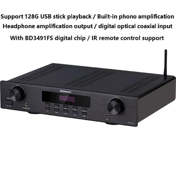 Digitalno Pojačalo HI-Fi 140 W * 2 Izlazna Snaga Bežične Bluetooth Multifunkcionalni Servo FM radio 24 bita/192 Do Dekodiranja Bez gubitaka