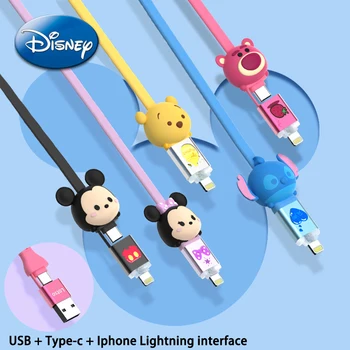 Disney 4 u 1 linija za prijenos podataka USB Stitch Anime Iphone Lightning Android Type-c kabel za brzi punjač laptop univerzalni Apple Huawei i tako dalje