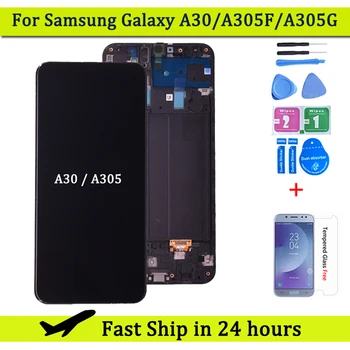 Displej za Samsung galaxy A30 A305/DS A305F A305FD A305A LCD zaslon osjetljiv na dodir Digitalizator Sklop Za Samsung lcd A30