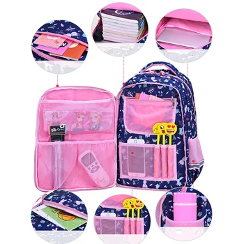 Dječji školski ruksak s uzorkom 1-6 boja za djevojčice, ortopedska školske torbe za djevojčice, pogodan za nastavu sac mochila