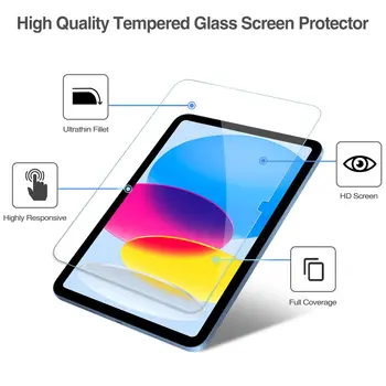 Kaljeno Staklo Za Novi iPad 10,9 10-og generacije 2022 A2757 A2777 Zaštitna Folija Za ekran Sa Zaštitom Od Ogrebotina HD Tvrdoće 9H Ultra Clear