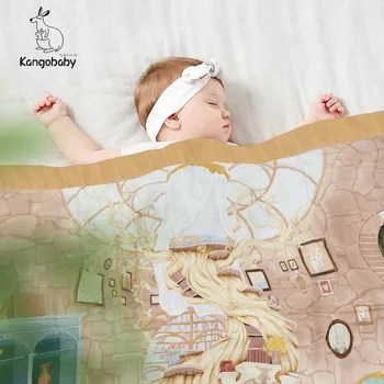 Kangobaby #My Life Soft # Velikih Veličina 120x150 cm, 4 Sloja, Digitalni Tisak, Муслиновое Пеленальное Deka Visokog Kvaliteta Za Novorođenče