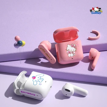 Kawaii Sanrio Hello Kittys Cinnamoroll Помпон Purin Anime Slatka Шумоподавляющие Mini Bežične Bluetooth Slušalice Igračke za Djevojčice