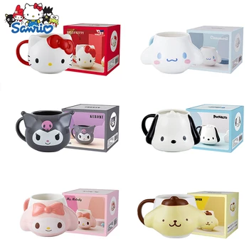 Keramička šalica Sanrio Hello Kitty, Kuromi Cinnamoroll, кавайные stvari, slatka crtani film, spavaća soba, ured, šalica za piće, vode, kave, darove za djevojčice