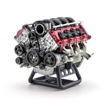 Kit za montažu modela motora s unutarnjim izgaranjem MAD V8, u potpunosti simulira motor, odgovara za modele RC automobila