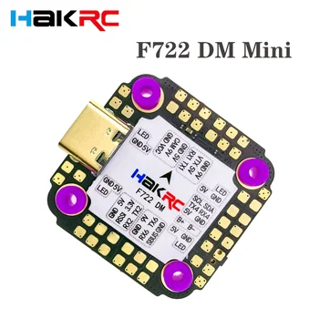 Kontrolor leta HAKRC F722 DM Mini F7 ICM42688 Betaflight STM32F722RET6 s dvostrukim BEC 5 U 3A/9 2.5 A 3-6 S za RC FPV Utrke Neradnik