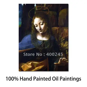 Kvalitetan poznati ulje na platnu Leonardo Da Vinci sa slikom glave Djevice marije iz 