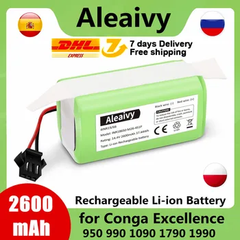 Litij-ionska baterija 14,4 V 2.6 Ah za Cecotec Conga Excellence 950 990 1090 Ecovacs Deebot DN621 601/605 Eufy RoboVac 35C Panda i7-V710