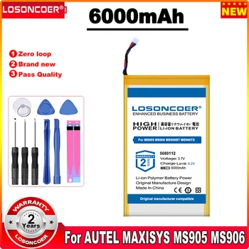 LOSONCOER 5080112 Baterija kapaciteta 6000 mah za AUTEL MAXISYS MS905 MS906 MS906BT MS906TS MS908 MS908 ELITE MS908PRO Baterije
