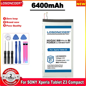 LOSONCOER 6400 mah LIS1569ERPC Za Sony Xperia Tablet Z3 Compact SGP611 SGP612 SGP621 Baterija Besplatni alati