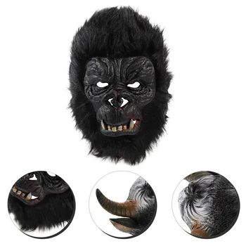 Masku na glavu gorila na Halloween, strašno šlem za životinje, večernje pribor