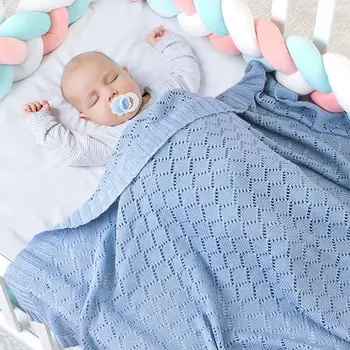 Monotone dječja šuplje вязаное kukičanje pokrivač za spavanje, deka za presvlačenje