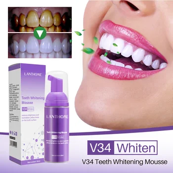Mousse za izbjeljivanje zubi V34, korektor, uklanja mrlje, izbjeljivanje zuba, oralne higijene, zubne paste za izbjeljivanje, izbjeljivanje, bojenje kamenca
