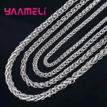 Nikada ne blijede ženski modni nakit lanac od 925 sterling srebra 3,5 4 5 6 mm, visokokvalitetna звеньевая lanac za ogrlica na veliko