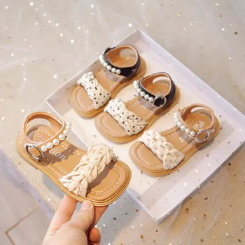 Nove Ljetne Sandale s uzorkom za djevojčice; Đonovi Dječje Casual Cipele od umjetne kože na meke cipele Za Djecu; Dječji Plaža