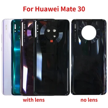 Novo stražnje staklo za Huawei Mate 30 TAS-L29, poklopac pretinca za baterije, kućište stražnja vrata, stražnji poklopac sa zamjenom objektiva fotoaparata
