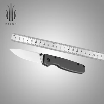 Nož za preživljavanje Kizer V4605C2, originalni XL 2023, nova crna aluminijska ručka s oštricom 154 cm, ulica EDC nož