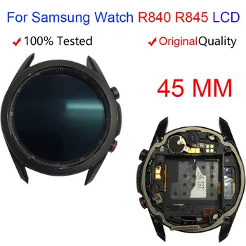 Originalni Samsung Galaxy Watch3 45 mm SM-R840 SM-R845 R840 R845 Watch 3 LCD-zaslon Osjetljiv na Dodir Digitalizator Sklopa S Okvirom