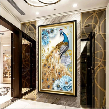 pozadina na red beibehang 3d tapete ručno oslikana uljem cvijeće pauna europska nova dekorativna oslikana trijem za desktop