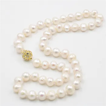 Prirodni 8-9 mm, Bijela Kultivirani Biseri Akoya Ogrlica Perle DIY Ženski Nakit Od Prirodnog Kamena 18 