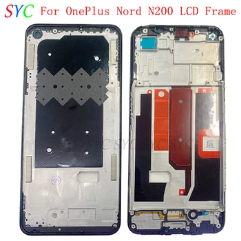 Prosječna okvir Središnji poklopac kućišta za telefon OnePlus Nord N200 5G s metalnim LCD okvirom, dijelova za popravak