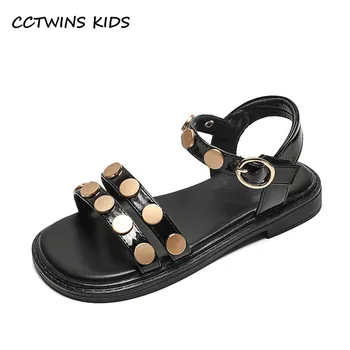Sandale za djevojčice 2023, ljetno smještaj haljina princeze za malu djecu, dječje sportske plaža cipele ravnim cipelama, funky branded mekani potplat sa zakovicama