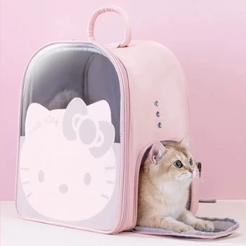 Sanrio Kawaii Hello Kitty Torba Za Kućne Ljubimce Anime Mačka Izlazi Prijenosni Ruksak Nadvoji Prozračna Školska Torba Za Pse Slatka Proizvode Za Kućne Ljubimce Poklon