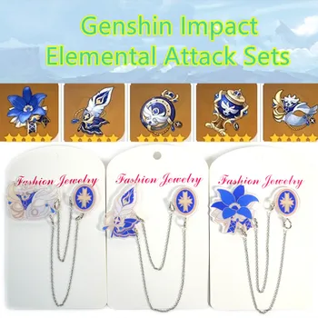 Setovi Genshin Impact Elemental Attack Skup predmeta za косплея Noblesse Oblige Akril ikonu pin broš od legure Pribor rekvizite
