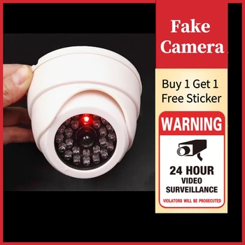 Sigurnost dome kamere lažni Crveno LED svjetlo bljeskalice unutarnji i vanjski video nadzor sigurnosnih kamera Kupiti 1 dobijete 1 free oznaka upozorenja 