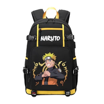 Sjajna školska torba Naruto, muški ruksak velikog kapaciteta, casual računalni ruksak za učenike viših razreda