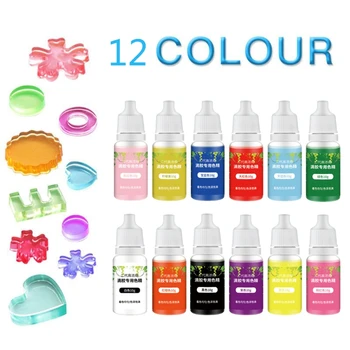 Skup pigmenata od epoksida 12 boja, prozirni pigment za bojenje epoksid od UV-smola 10,26 novi