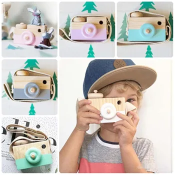 Slatka mini igračke sa drvenom kamera, siguran prirodne igračke za malu djecu, modna odjeća, pribor, igračke, pokloni za rođendan, Božić, blagdan