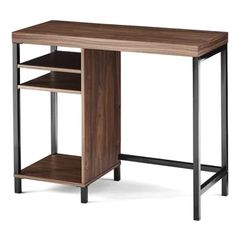 Stol za pohranu Mainstays Sumpter Park Cube, kutni stol od oraha drvo Canyon pisaći stol escritorio oficina de