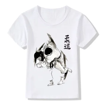 T-shirt Evolution Of A Judo Za mlađe dječake i Djevojčice, Ljetne Dječje Majice, t-Shirt, Dječje Soft Odjeća, Košulja u stilu Харадзюку, Kawaii, Dječja Odjeća