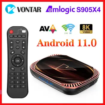 VONTAR X4 Amlogic S905X4 Android 11,0 TV Box 4 GB, 32 GB i 64 GB, 128 GB i pojedinca ili kućanstva 1000 M Dual WiFi AV1 8K Android media player 11