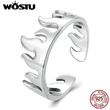 WOSTU, 925 čisto (eng. sterling) srebra, kreativna prsten za otvaranje obuće za žene, europska jednostavan vatreni stil, prsten na prst, dar za zurke, nakit R914