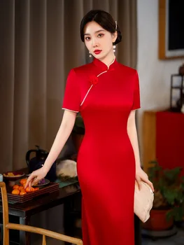 Yourqipao 2023, kineski чонсамы, novi tradicionalna večernja haljina srednje dužine Hanfu, темпераментное elegantan moderan haljinu, ženska suknja
