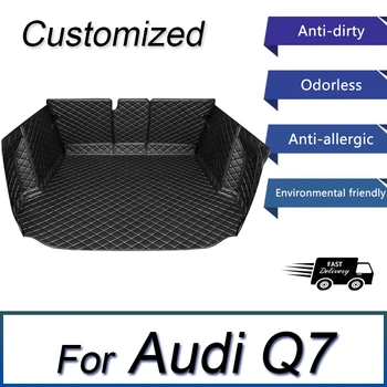 Za Audi Q7 2016 2017 2018 2019 2020 2021 2022 auto-tepisi za prtljažnika, vodootporna zaštitna podloga-organizator za gorivo, jelovnik za poseban program auto oprema