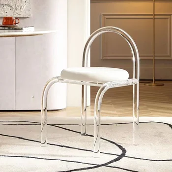 Šest boja, kristalno stolica za šminkanje, moderna akril namještaj, jedinstveni blagovaona stolice za odmor, prozirne kućanskih predmeta